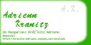 adrienn kranitz business card